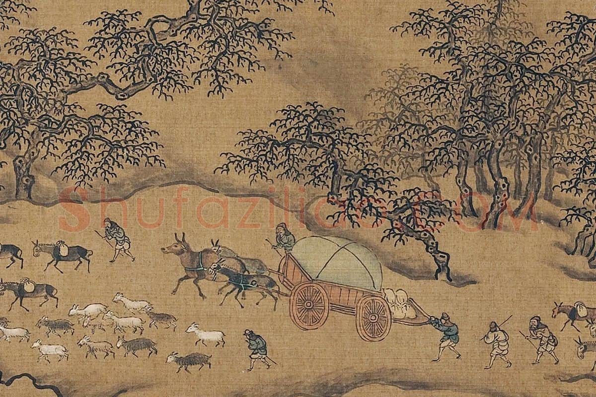 郭熙山水人物画《关山积雪图》局部 (1)