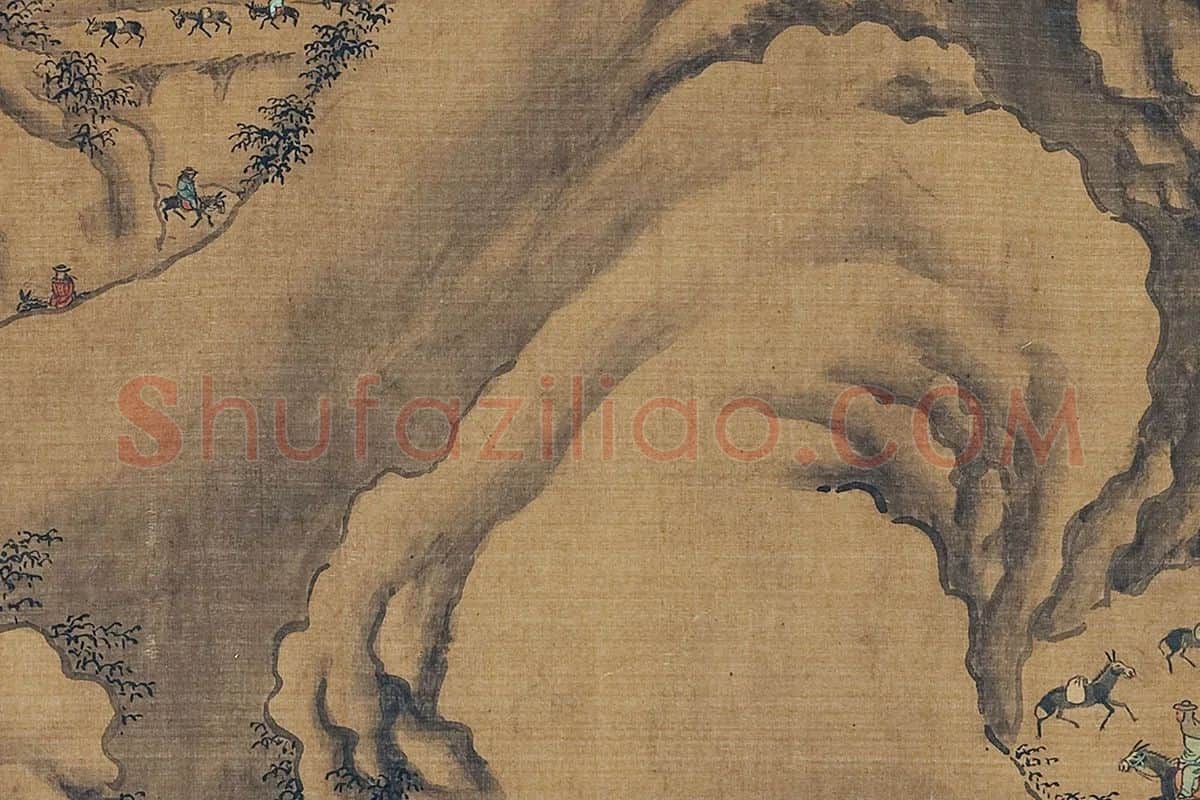 郭熙山水人物画《关山积雪图》局部 (3)