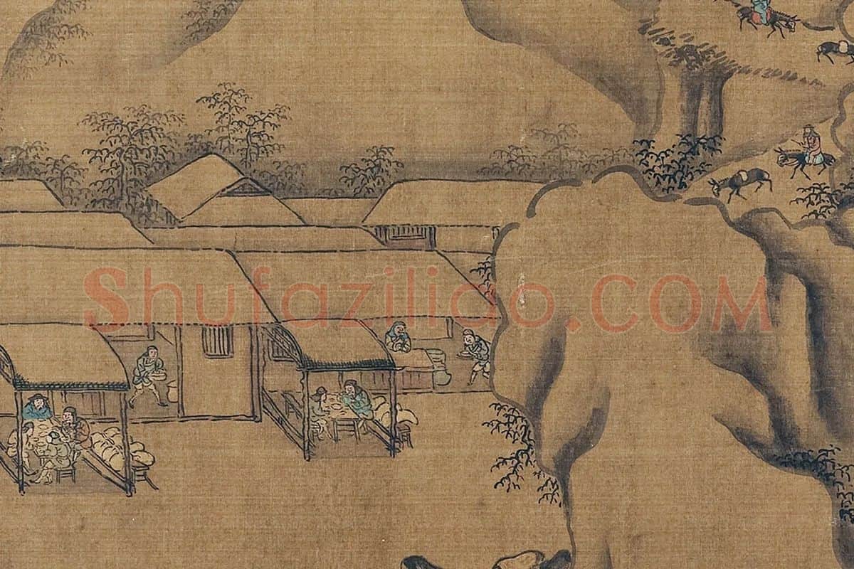 郭熙山水人物画《关山积雪图》局部 (4)