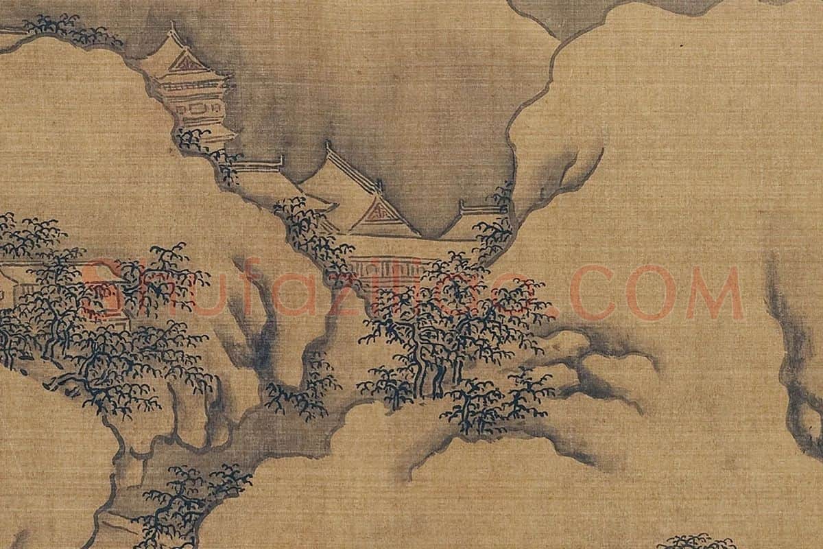 郭熙山水人物画《关山积雪图》局部 (5)