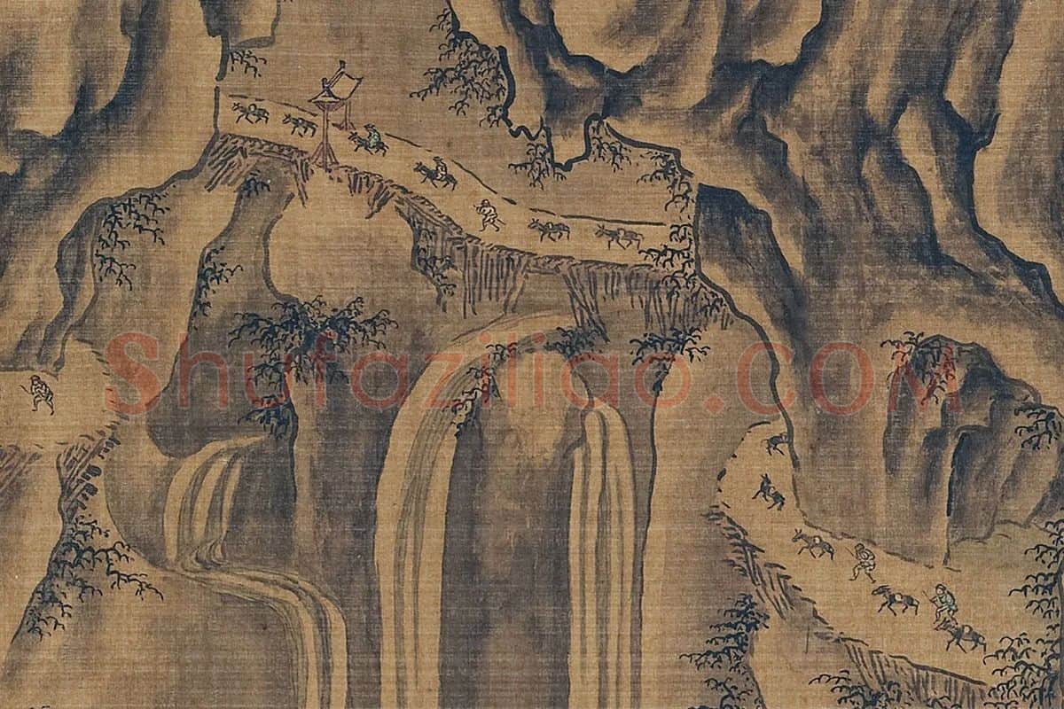 郭熙山水人物画《关山积雪图》局部 (8)