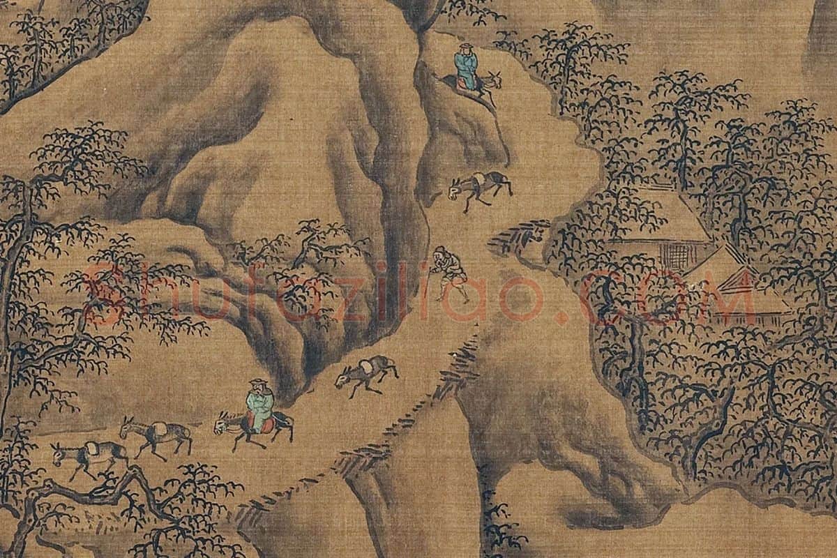郭熙山水人物画《关山积雪图》局部 (9)