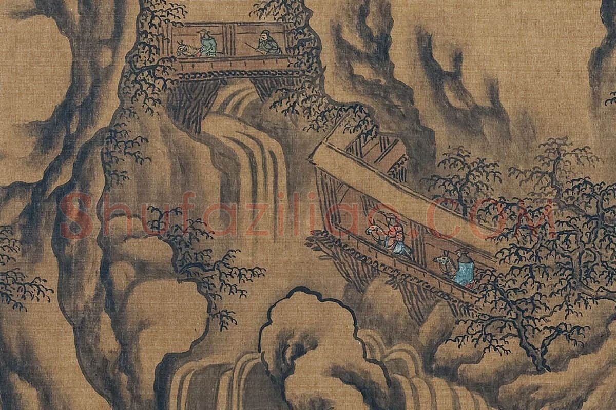 郭熙山水人物画《关山积雪图》局部 (10)