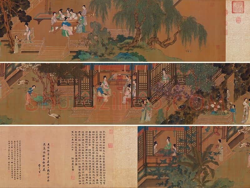 周文矩(款)《仙姬文会图》卷