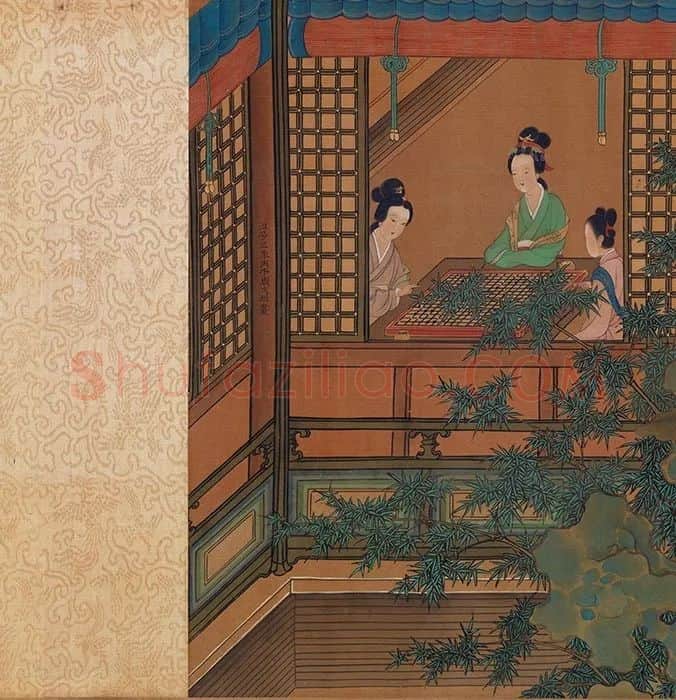 周文矩(款)《仙姬文会图》卷_03