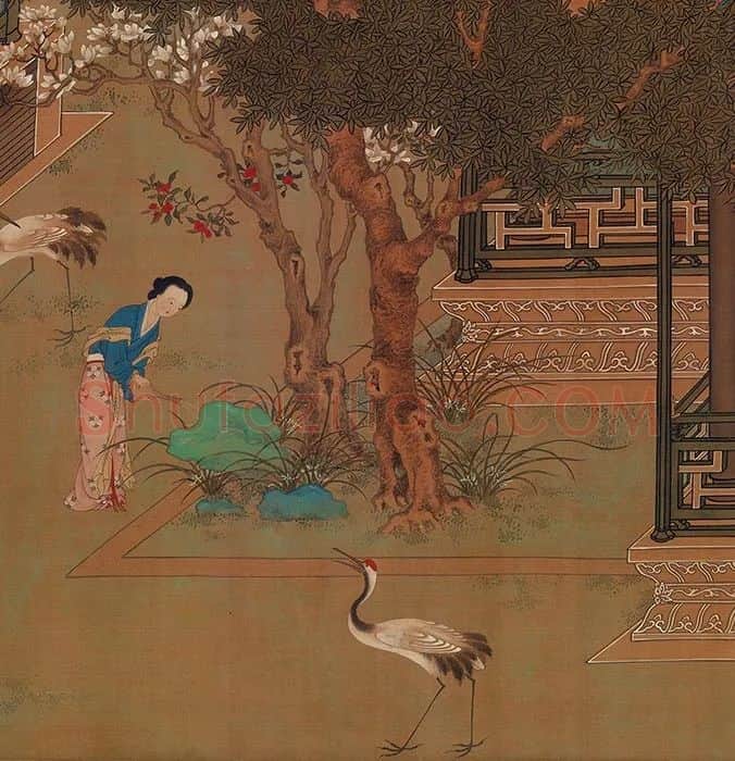 周文矩(款)《仙姬文会图》卷_05
