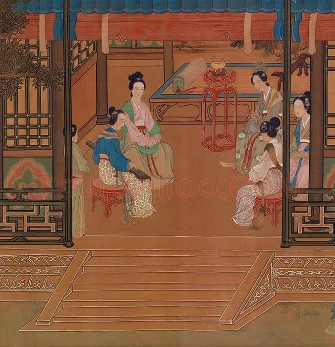 周文矩(款)《仙姬文会图》卷_06