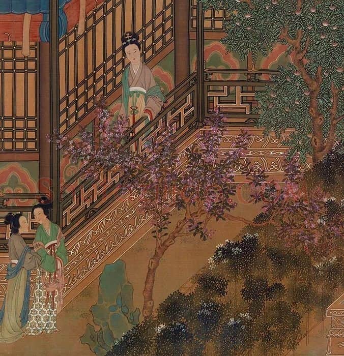 周文矩(款)《仙姬文会图》卷_07