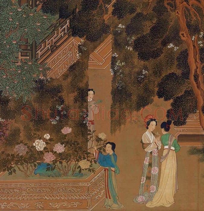 周文矩(款)《仙姬文会图》卷_08