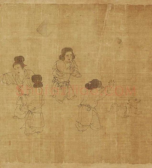 宋摹周文矩宫中图_04