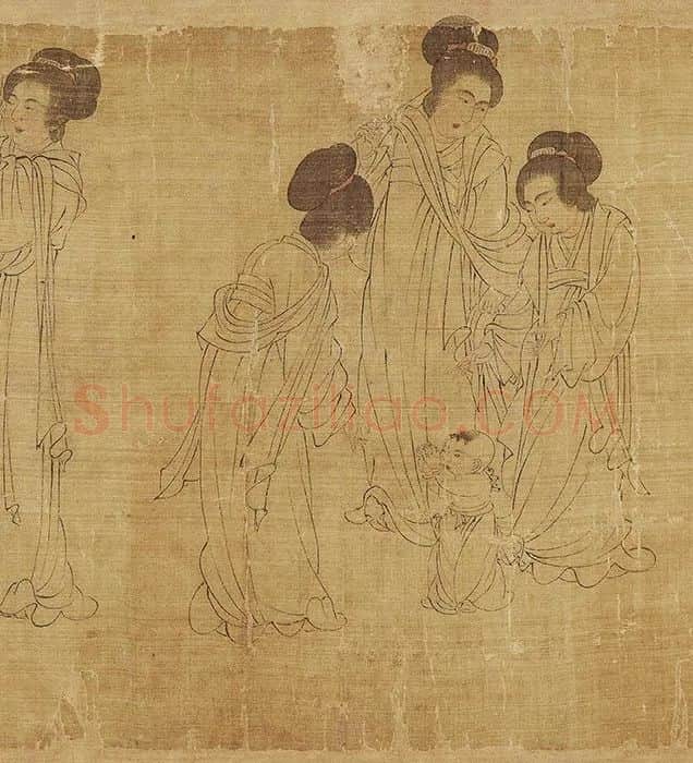 宋摹周文矩宫中图_06