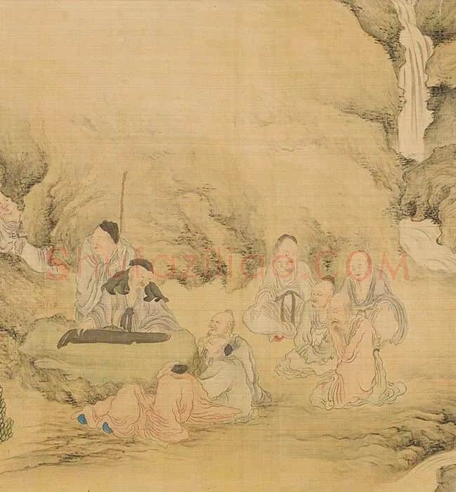 陈洪绶《百老共祝图卷》_08