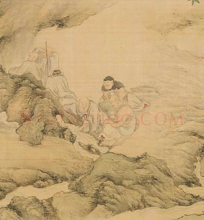 陈洪绶《百老共祝图卷》_09