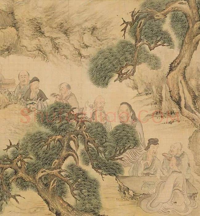 陈洪绶《百老共祝图卷》_13