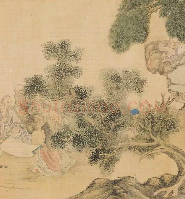 陈洪绶《百老共祝图卷》_15