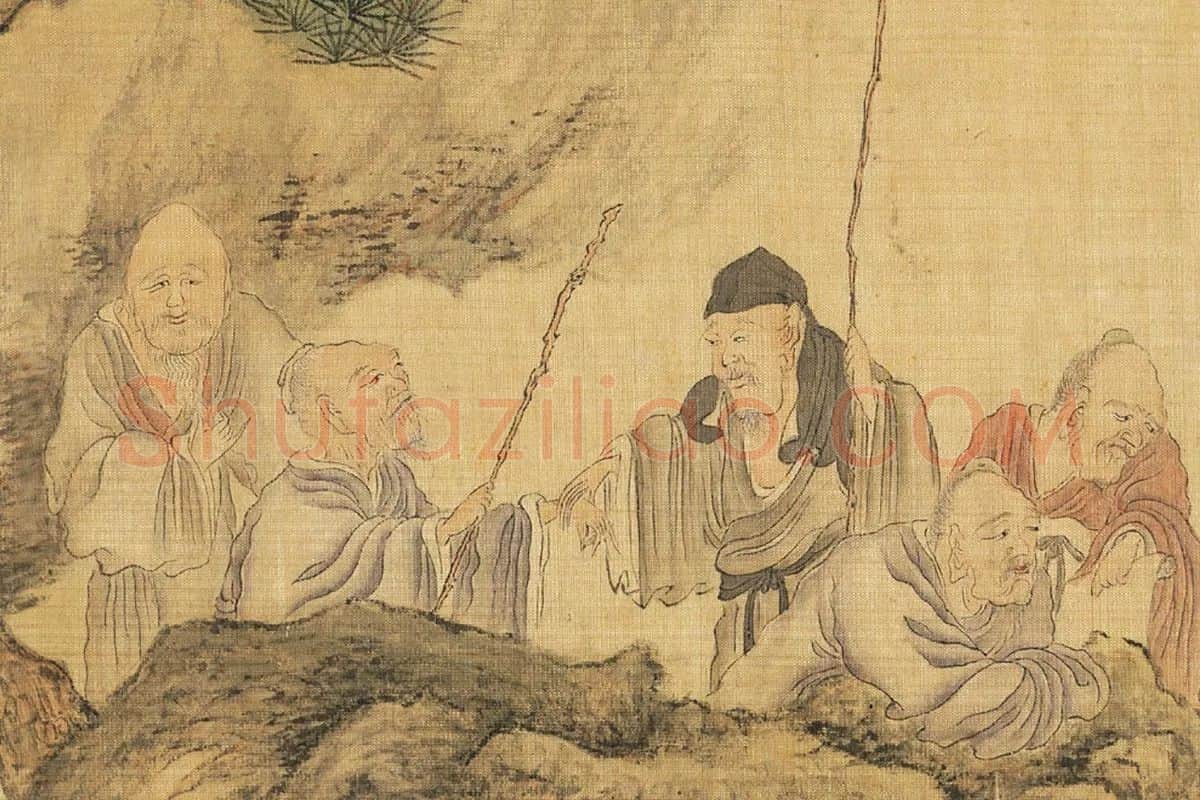 陈洪绶《百老共祝图卷》局部 (6)