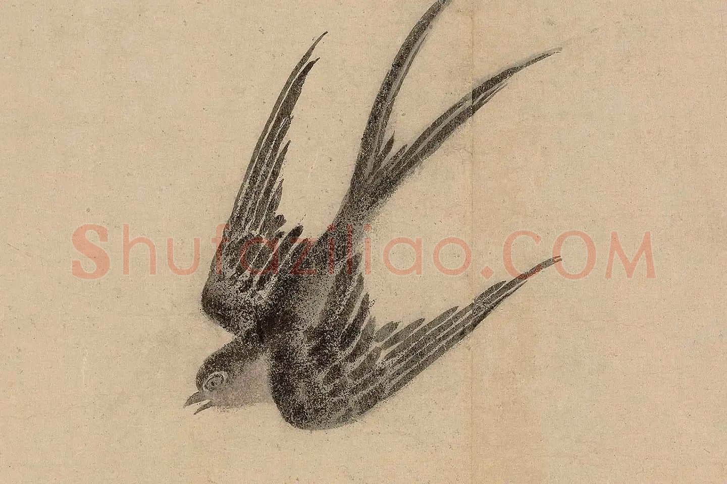 法常《水墨写生图卷》高清大图局部 (6)