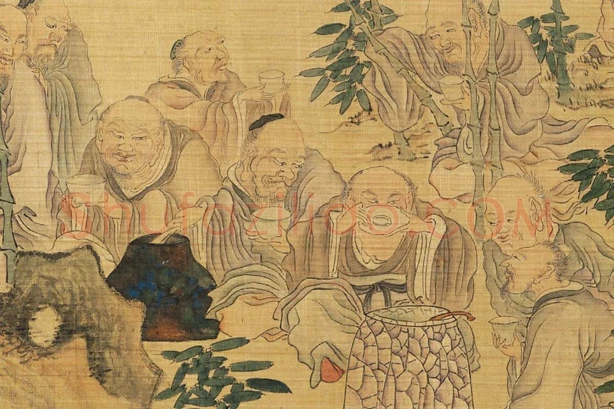 陈洪绶《百老共祝图卷》局部 (8)