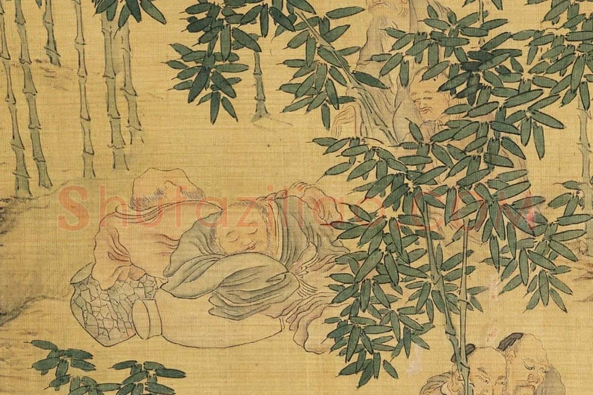 陈洪绶《百老共祝图卷》局部 (12)
