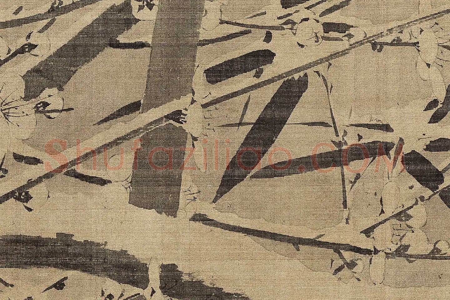 徐禹功《雪中梅竹图》高清大图局部 (5)