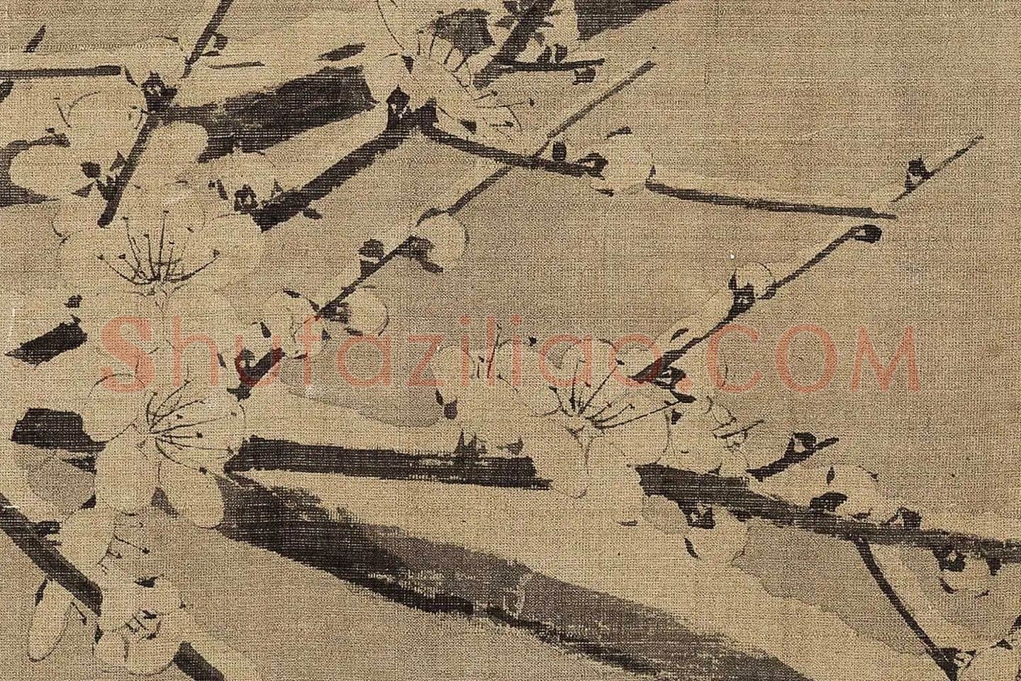 徐禹功《雪中梅竹图》高清大图局部 (7)