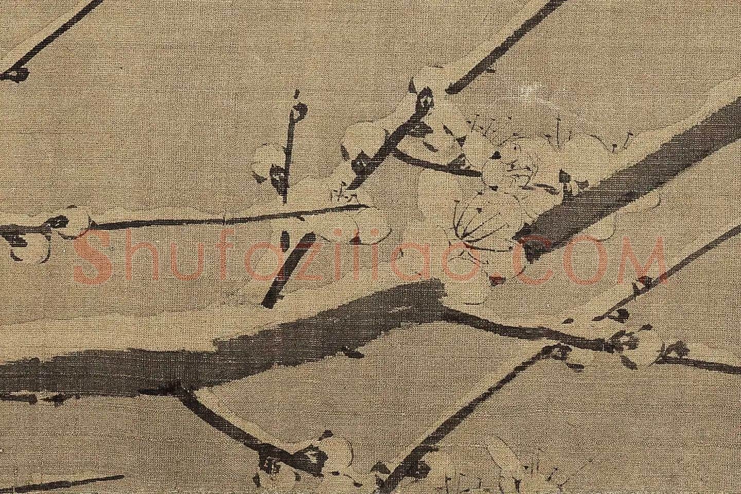 徐禹功《雪中梅竹图》高清大图局部 (8)