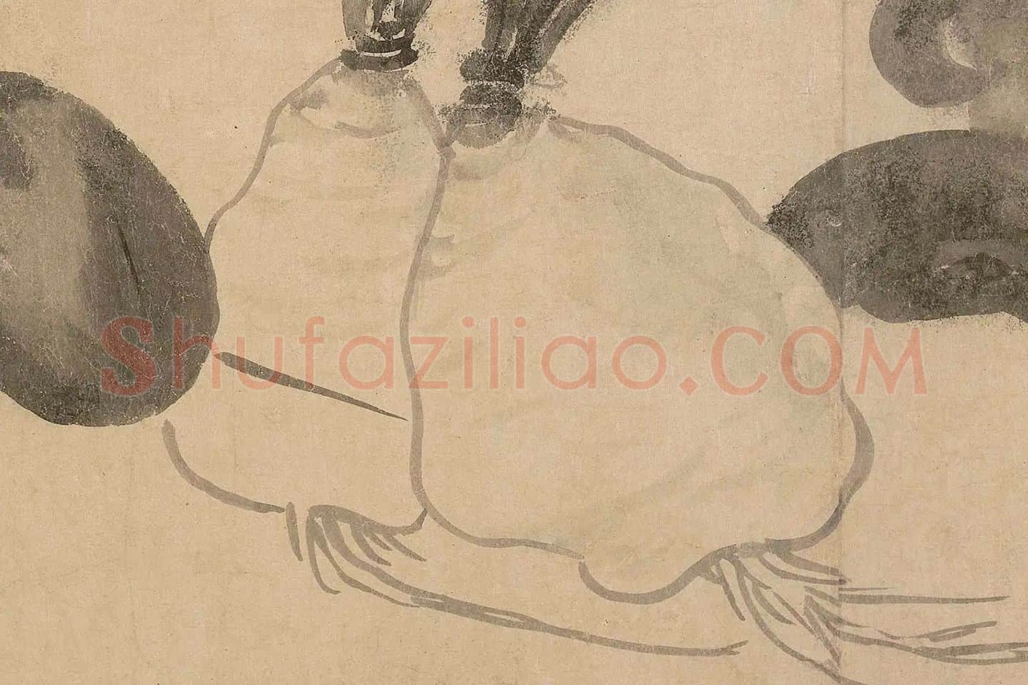 法常《水墨写生图卷》高清大图局部 (18)