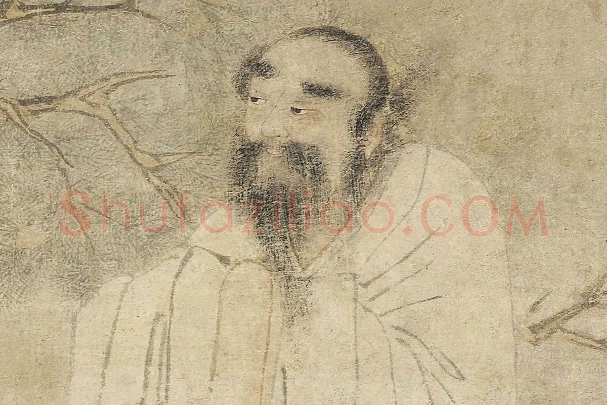 儒佛道人物画《三教图》局部细节 (1)