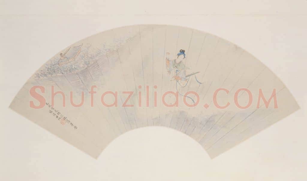 费丹旭红线盗盒图扇页 | 故宫绘画藏品