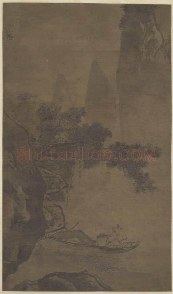 吴伟松溪渔炊图轴 | 故宫绘画藏品