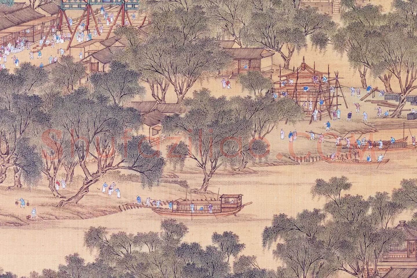 清代画院本新丰图高清大图局部 (1)