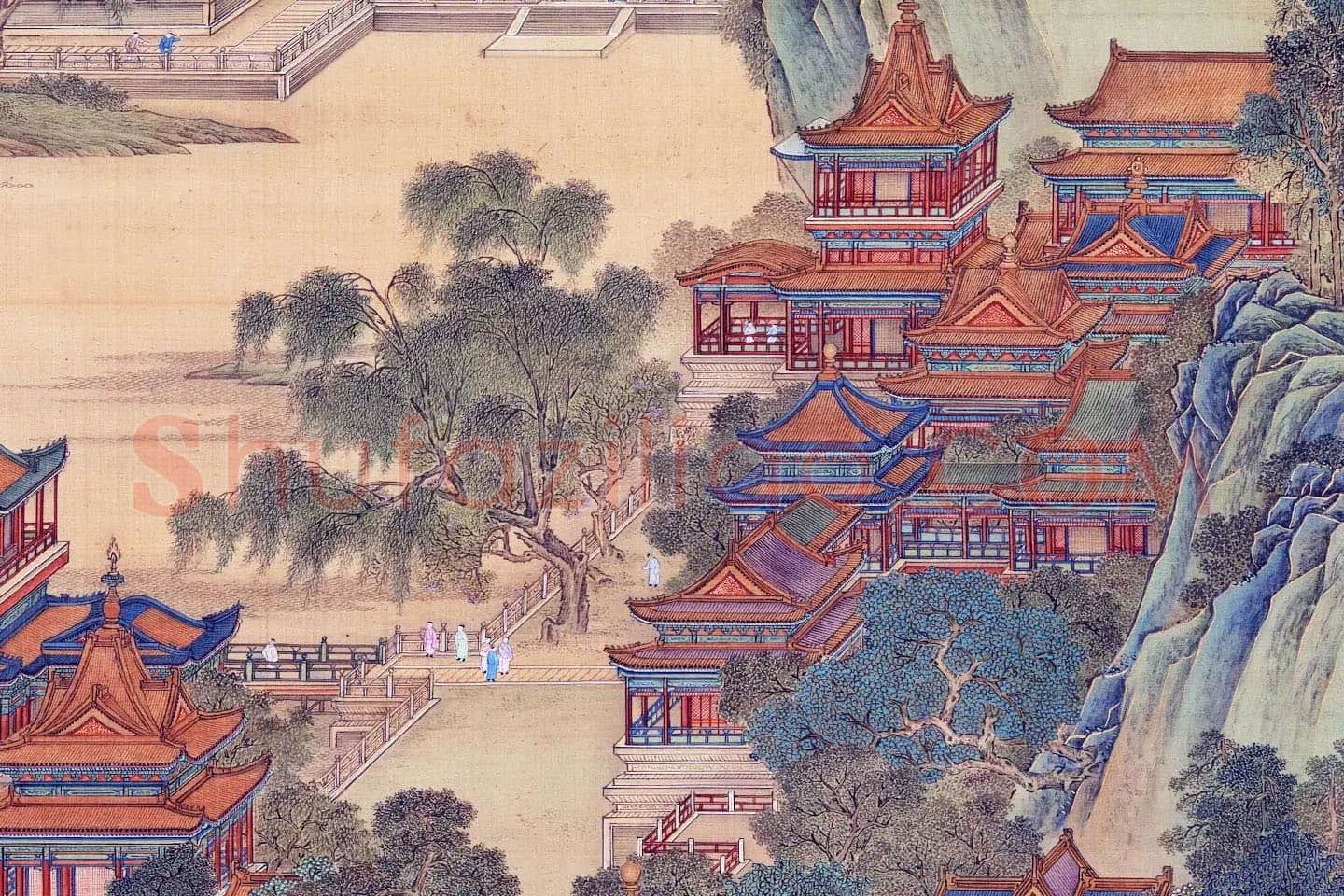 清代画院本新丰图高清大图局部 (3)