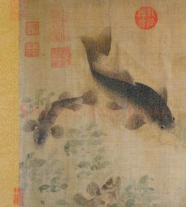 刘寀《落花游鱼图卷》_01