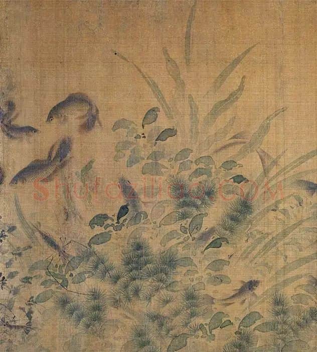刘寀《落花游鱼图卷》_05