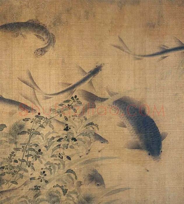 刘寀《落花游鱼图卷》_08