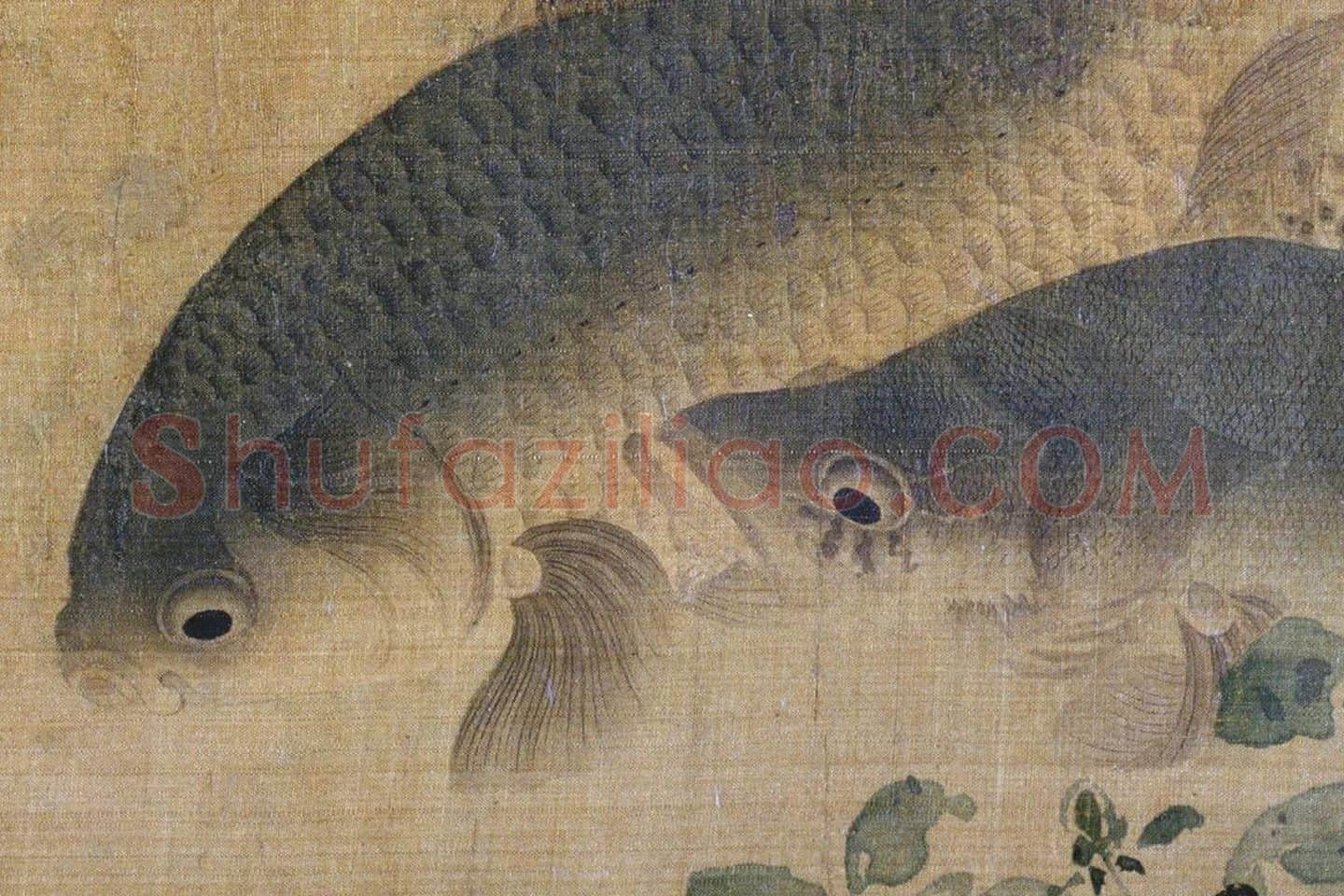 刘寀《落花游鱼图》局部 (1)