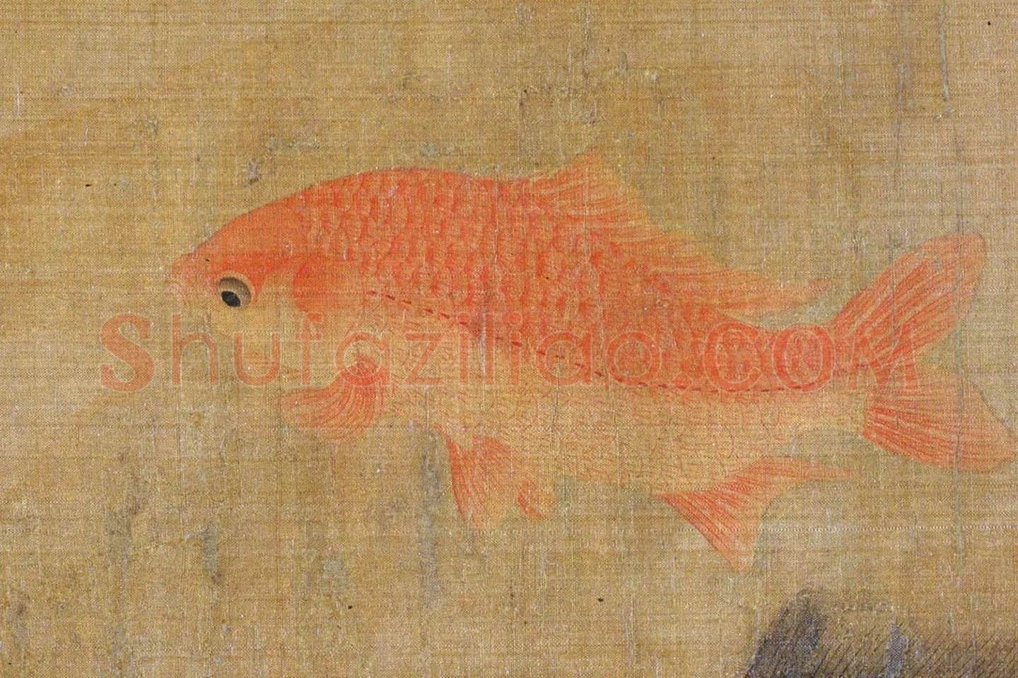刘寀《落花游鱼图》局部 (4)