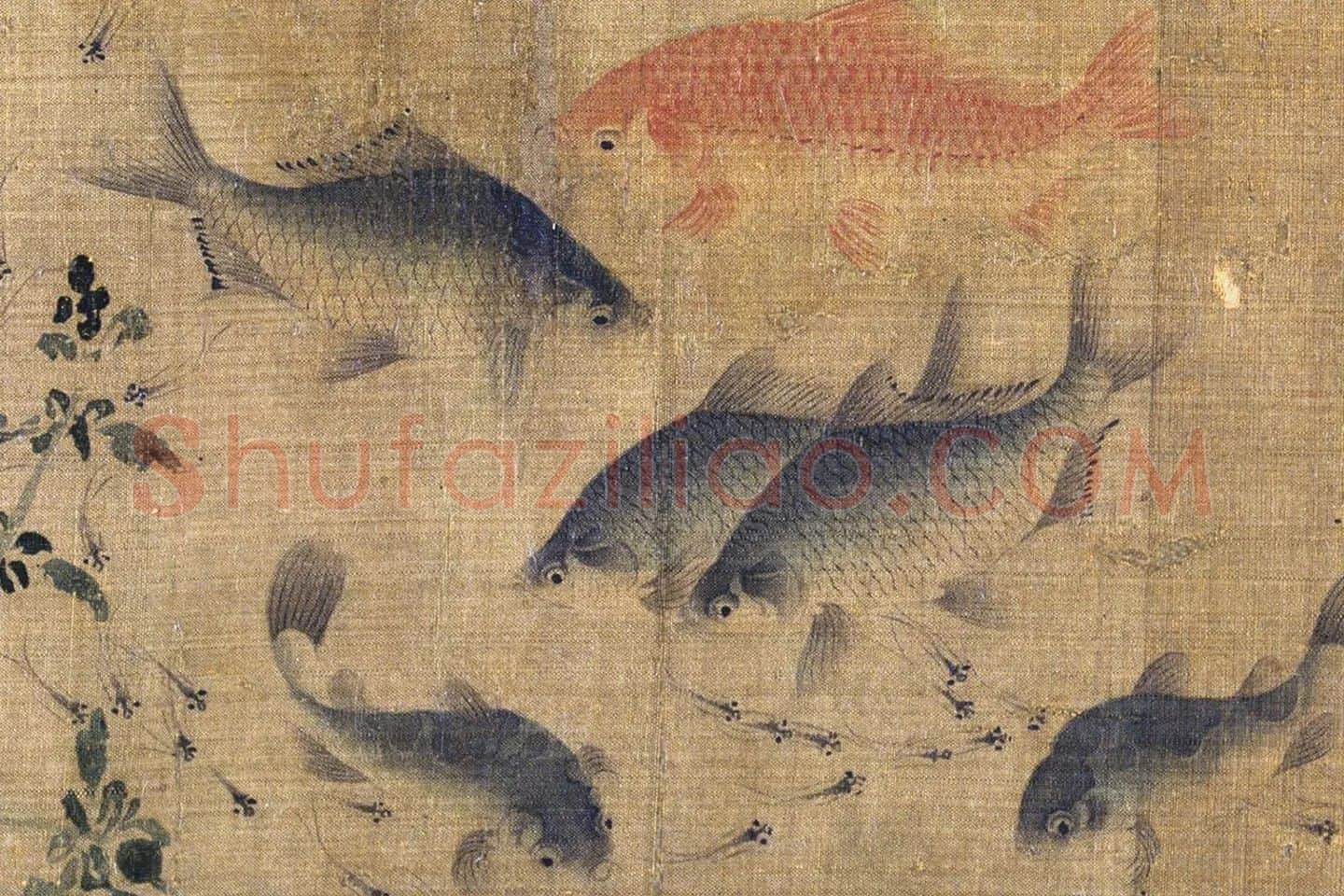 刘寀《落花游鱼图》局部 (5)