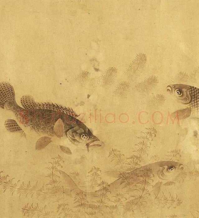 刘寀《群鱼戏荇卷》_06