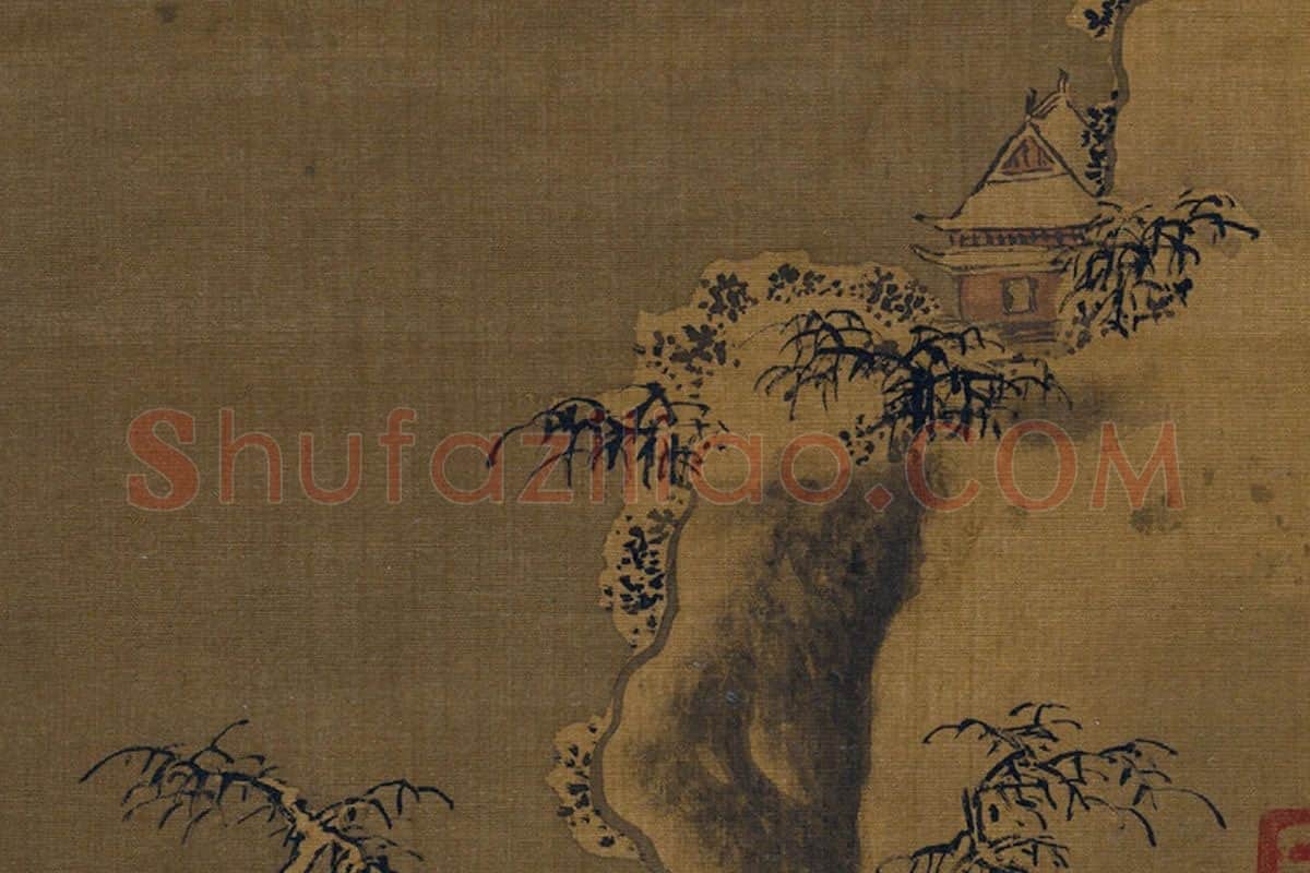 郭熙雪景山水《雪山行旅图》局部 (4)