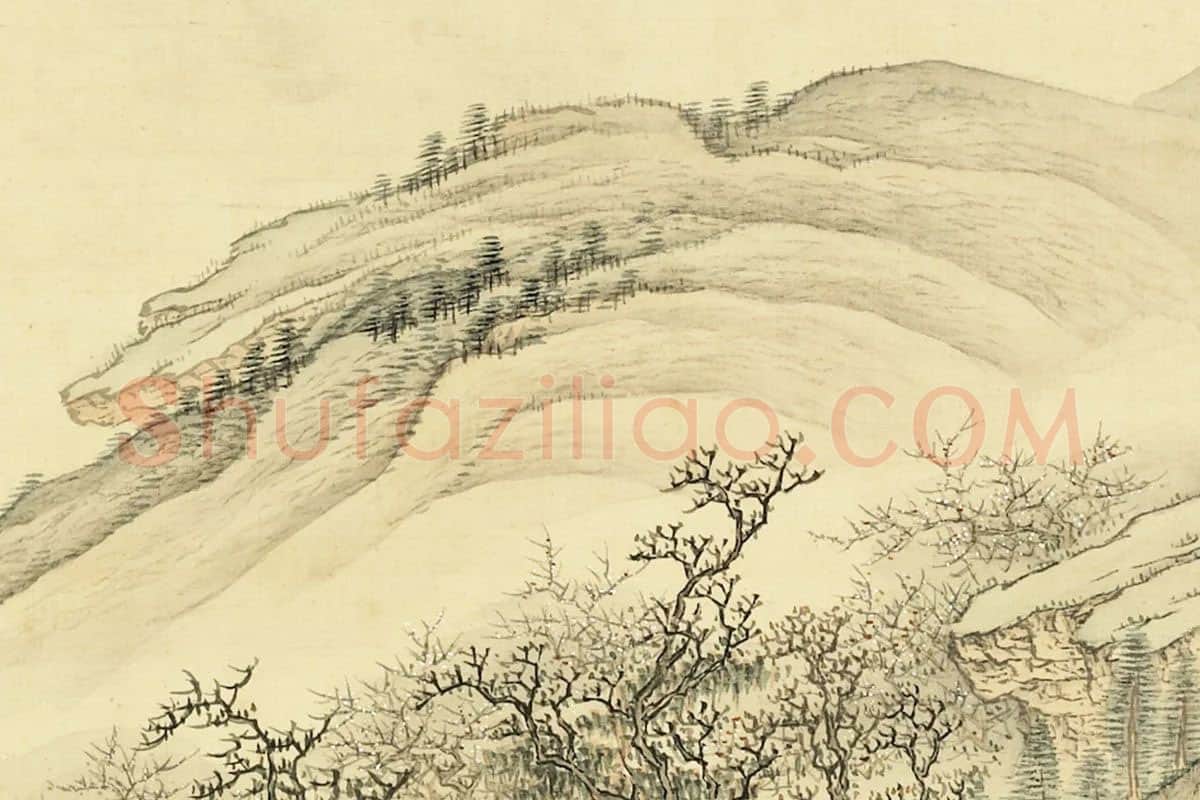 张雨森《仿唐棣山水》局部 (3)