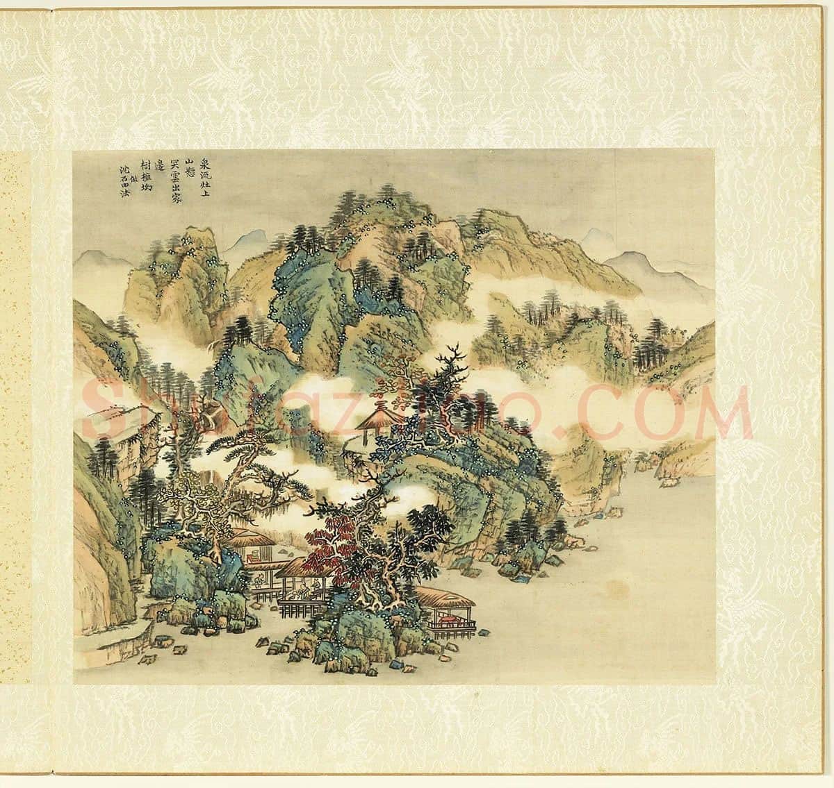 清·张雨森《仿沈周青绿山水》