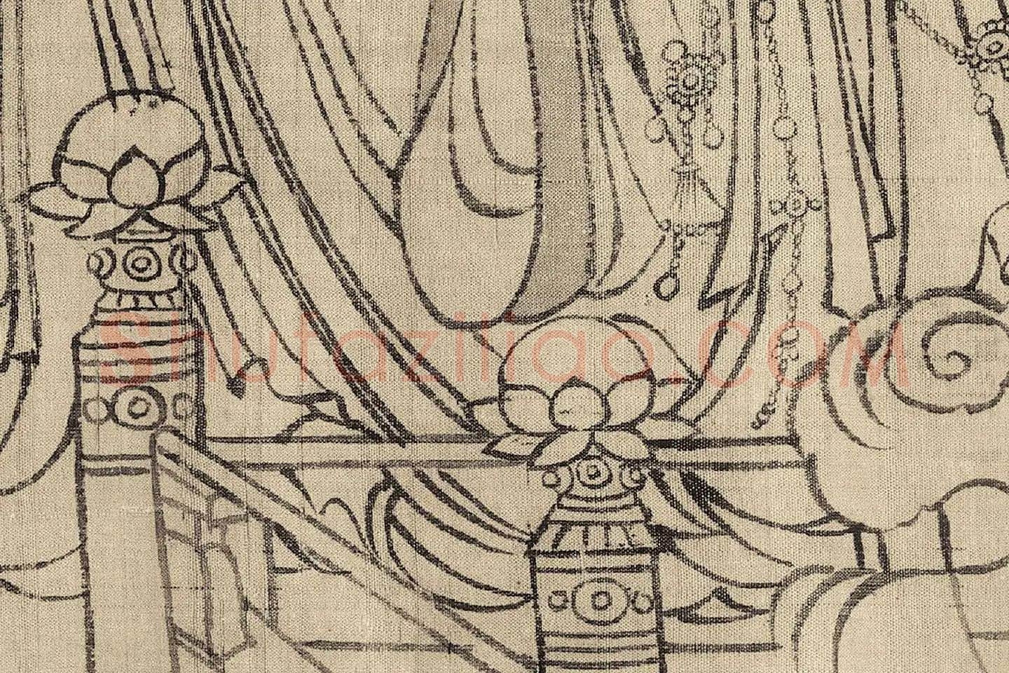 武宗元白描长卷《朝元仙仗图》高清大图局部 (6)