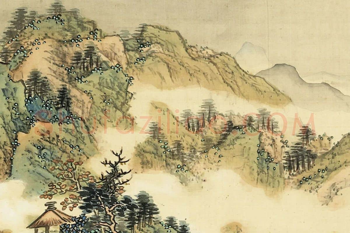 张雨森《仿沈周青绿山水》局部 (2)