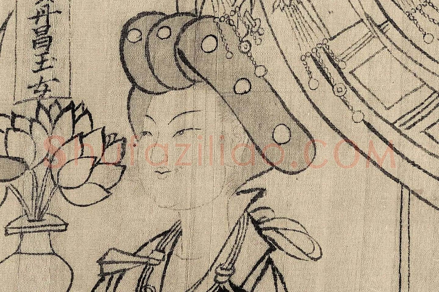 武宗元白描长卷《朝元仙仗图》高清大图局部 (10)