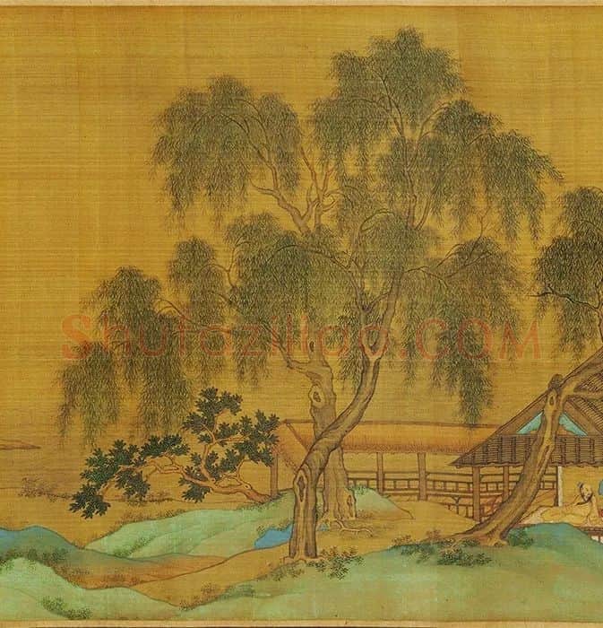 仇英《长夏江村图》_05
