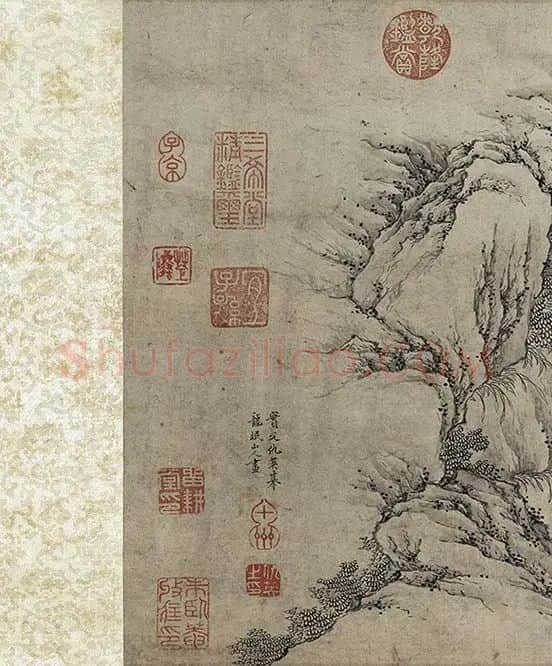 仇英白描人物《摹李公麟白描罗汉卷》_06