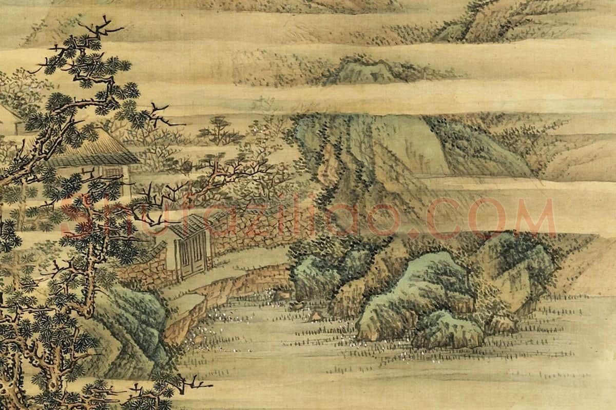 张雨森《仿李唐月景山水》局部 (2)