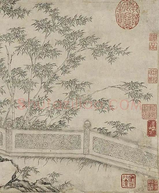 仇英白描人物《摹李公麟白描罗汉卷》_28