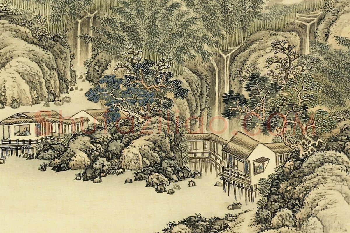 清·张雨森《仿范宽山水》局部 (3)